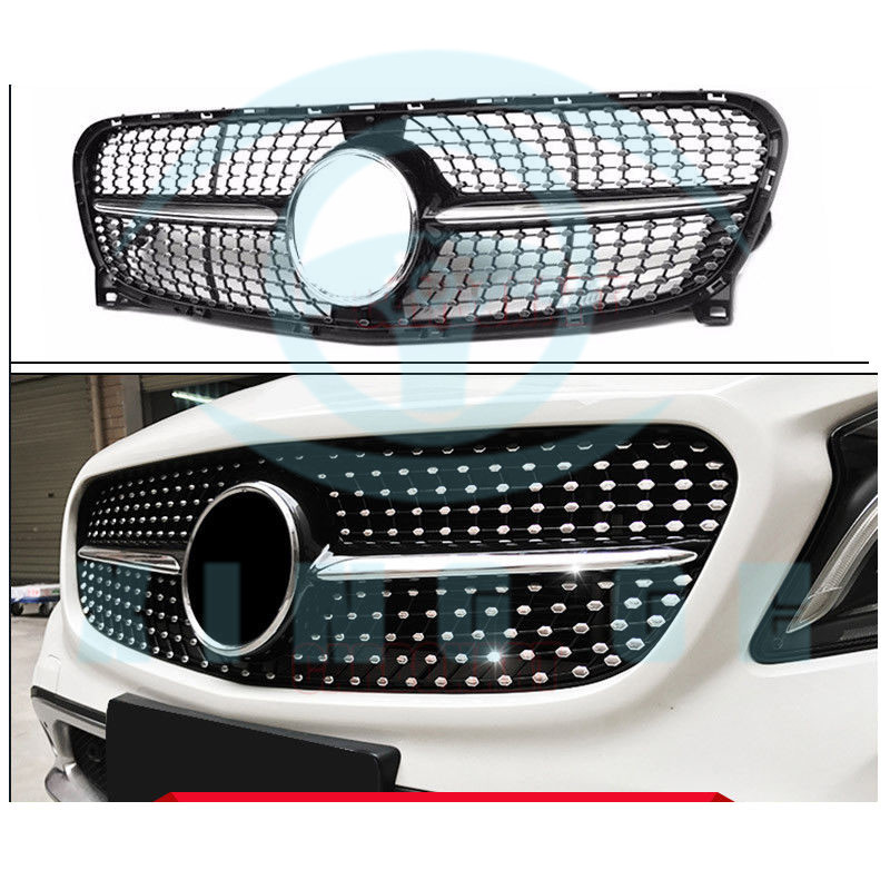 Details About Grill For Mercedes Benz X156 Gla Class Gla200 220 250 260 Diamond Silver Grille