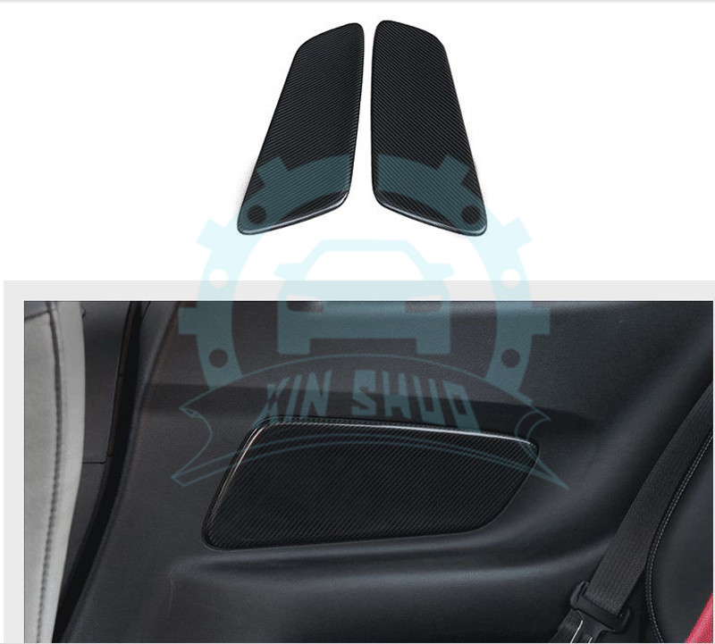 Details About Carbon Fiber Car Interior Rear Seat Side Cover Trim For Ford Mustang 2015 2017