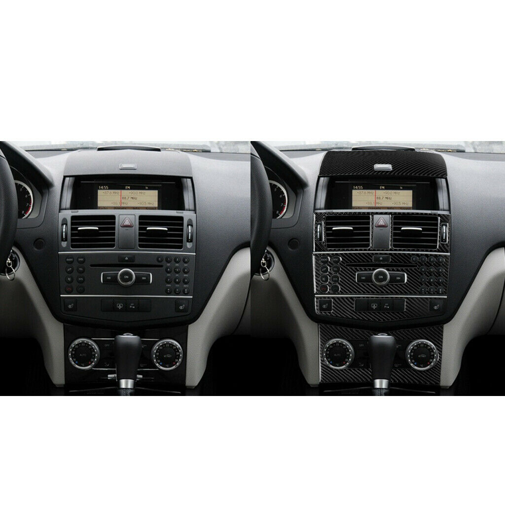 Details About 5p Carbon Fiber Inside Dash Set Kit For Mercedes Benz C Class W204 07 10